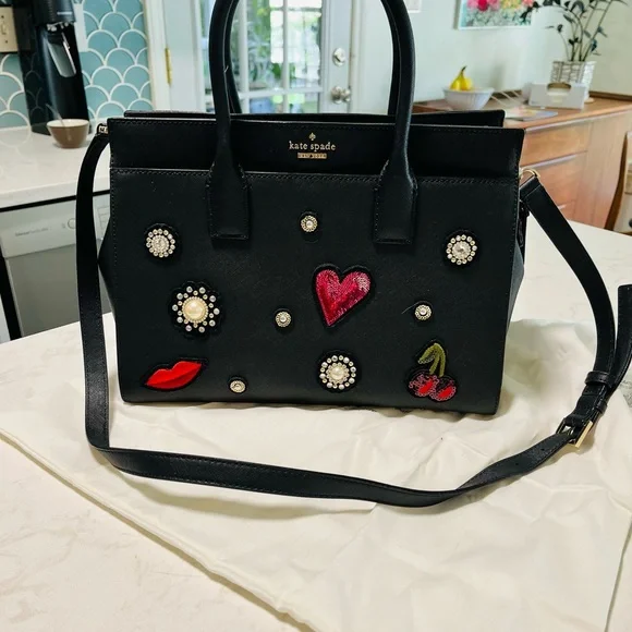 Kate Spade Black Satchel with Embellishments - Picture 8 of 8